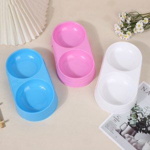 Tazón Doble de Plástico Pequeño – Alimentador Doble Mini CP-14