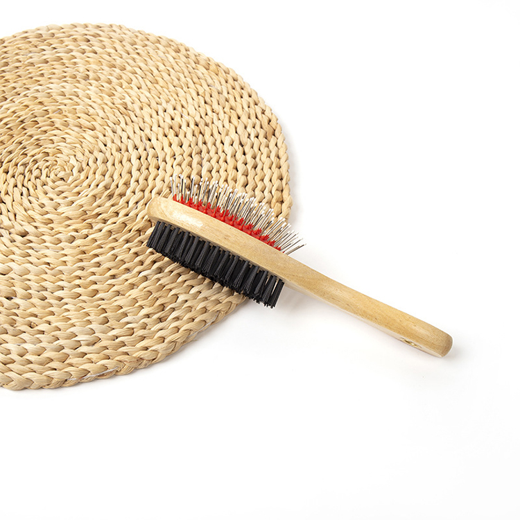 Cepillo de madera doble – pin y cerdas suaves grande JP20-16 - Imagen 2