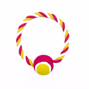 Cuerda juguete para perro con pelota - YY011