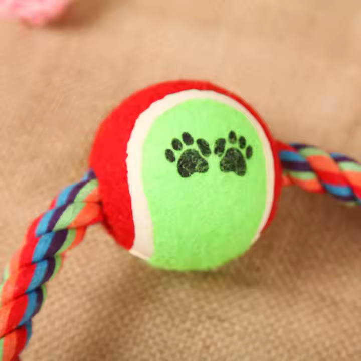 Cuerda juguete para perro con pelota - YY011 - Imagen 3