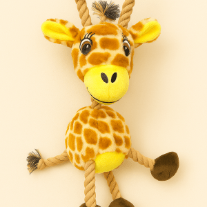 Peluche de jirafa – 40 cm con patas de cuerda  🦒🧵 PEL-JIR
