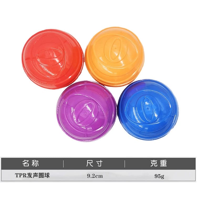 Pelota chillona TPR – 9.5 cm resistente y segura 🐾 HF-1 - Imagen 2