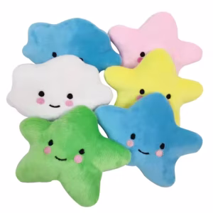 Juguete peluche estrella y nube con sonido chirriador YY032