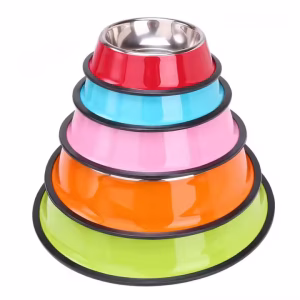 Comedero de acero inoxidable, antideslizante, 26cm YY089